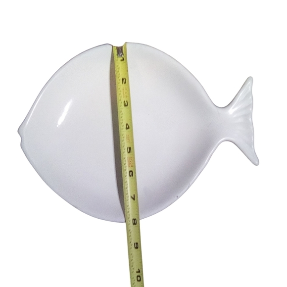 Pottery Barn Ceramic Cream Fish Appetizer Plate - Picture 5 of 5